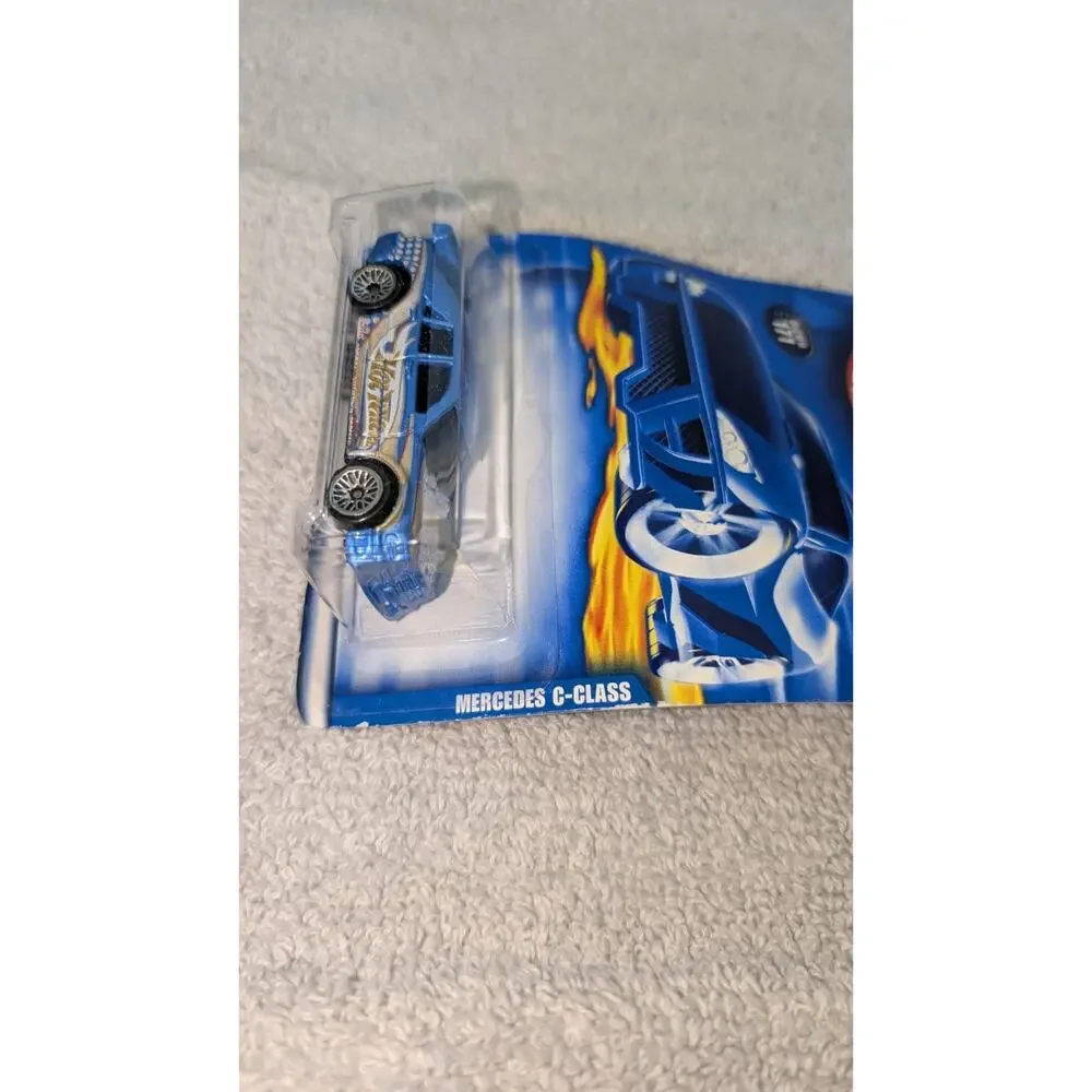 2001 Hot Wheels Mercedes C-Class #171 53714 Blue Chrome Lace Wheels Sealed